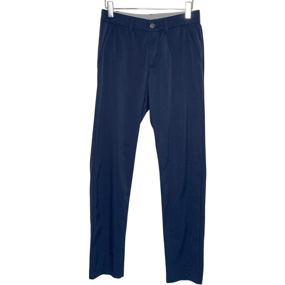 American Tall Tapered Fit Stretch Dress Pants Tall Men 30/34 Marine Navy